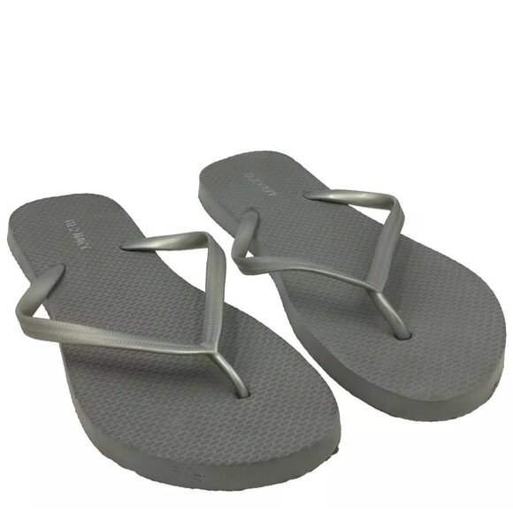 Old Navy Womens Slippers Size 9 Gray Rubber Casual Beach Flip Flops - Picture 1 of 5